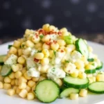 Cucumber & Creamed Corn Salad
