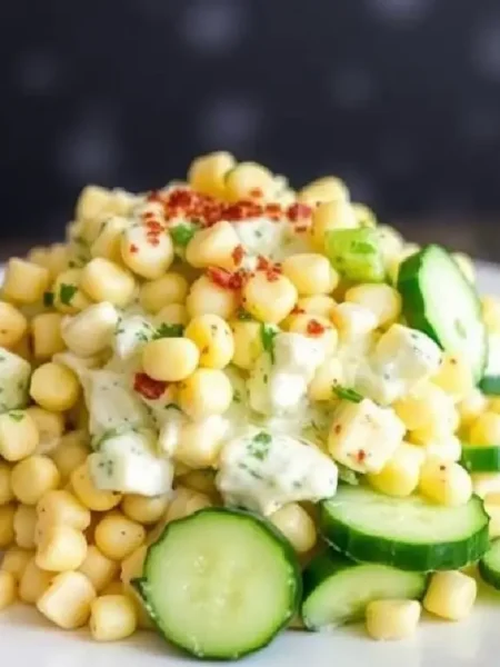 Cucumber & Creamed Corn Salad