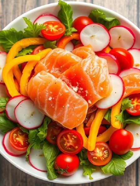 Radish Salad with Smoked Salmon