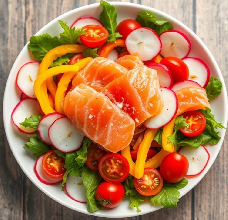 Radish Salad with Smoked Salmon